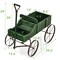 Costway Garden Plant Planter Wooden Wagon Planter W/ Wheel Garden Yard